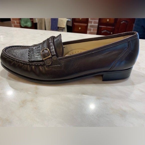 NWOT Mens Freeman Slip on Brown Leather Loafers Sz 10M - Picture 5 of 7